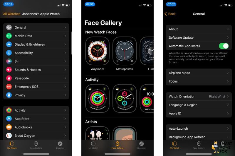 Приложение Watch на iPhone.